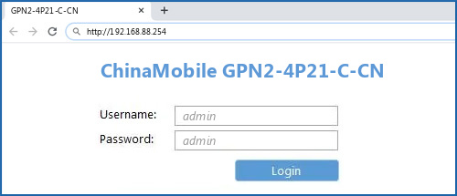 China Mobile Router Login