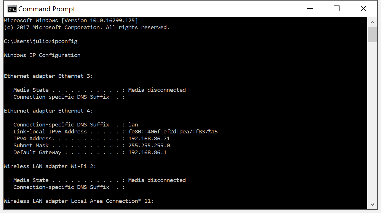 Default Router Ip Addresses