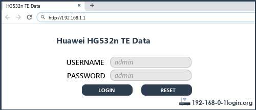 Te Data Router Login